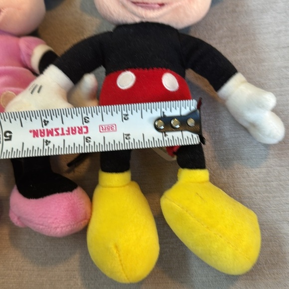 Mickey and Minnie Mouse plush pair lot of 2 Disney stuffed animal - Picture 3 of 5